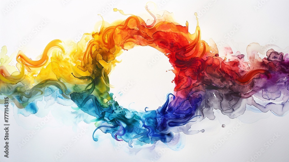 Vibrant Spectrum A Colorful Artistic Expression Generative AI