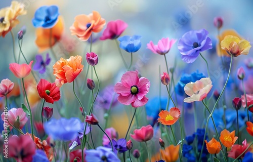 Vibrant Blossoms A Celebration of Nature's Palette Generative AI © Satyam