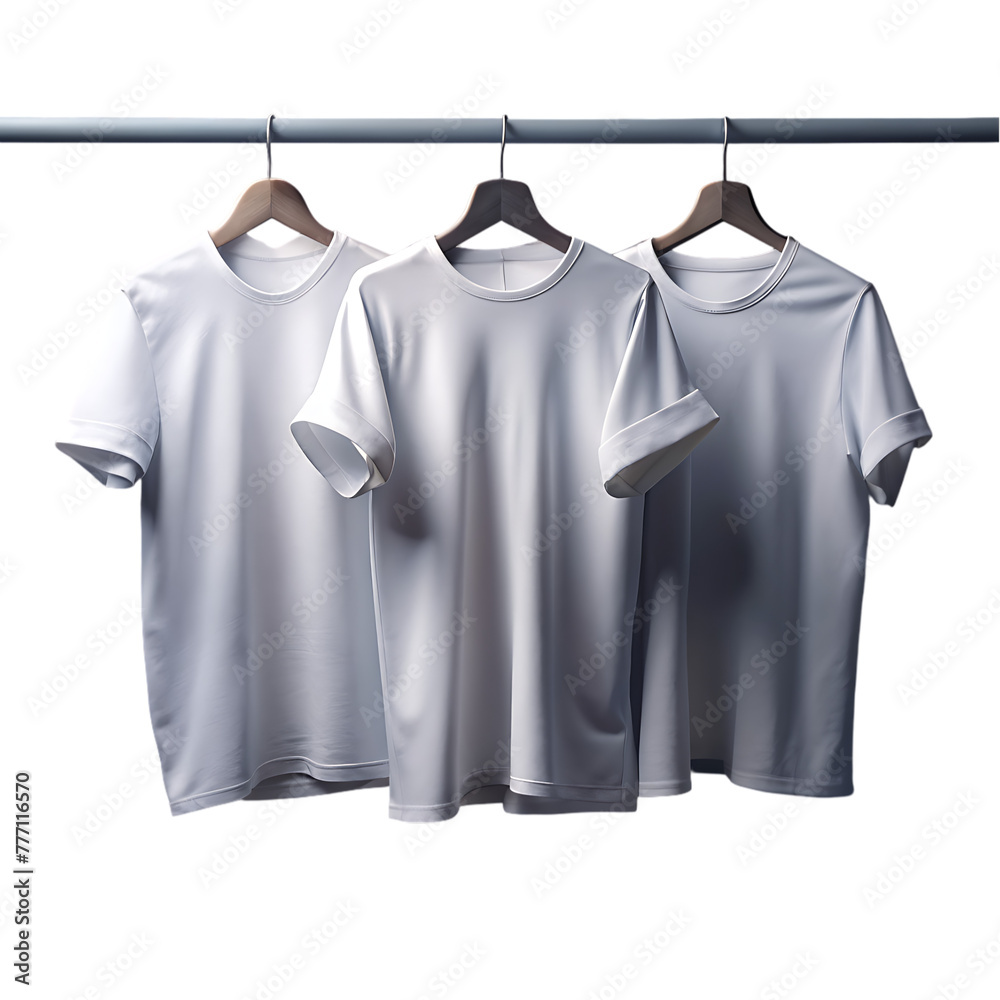 Blank T-shirt hanging on a hanger