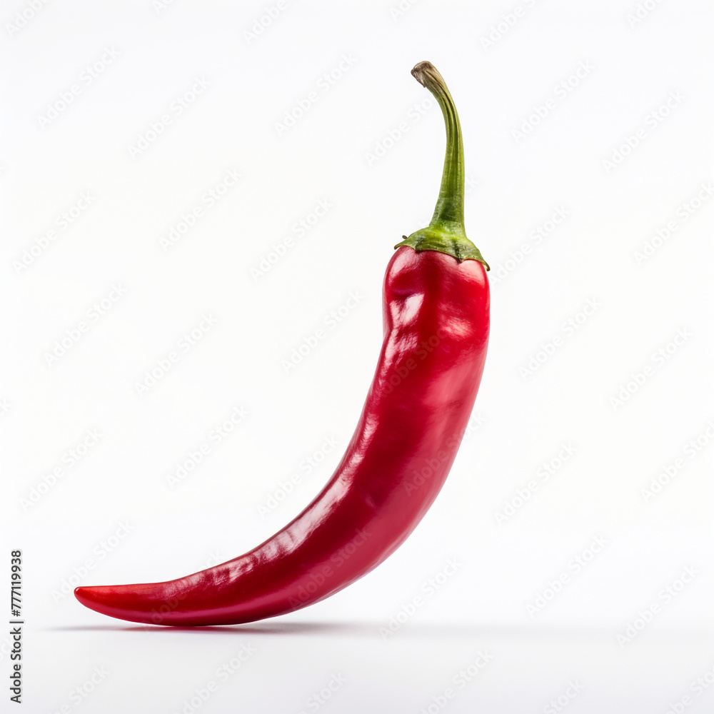red chilli on white background сreated with Generative Ai red chilli on white background сreated with Generative Ai