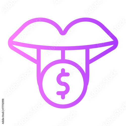 mouth gradient icon