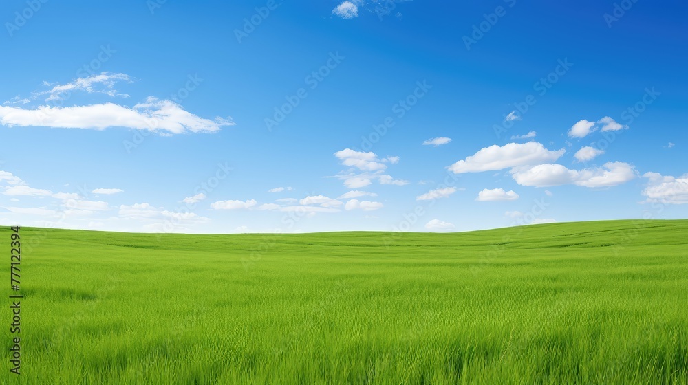 unreal blue sky green grass