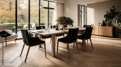 elegance light wooden floor © vectorwin