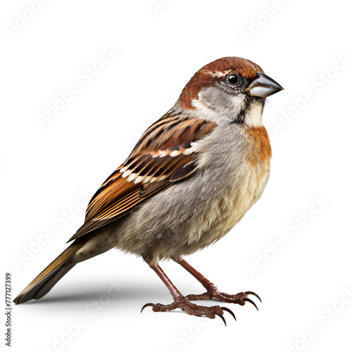 sparrow isolated on white background сreated with Generative Ai