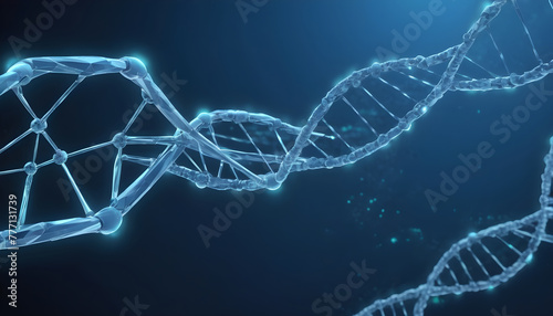 DNA molecules Polygonal wireframe futuristic image 9