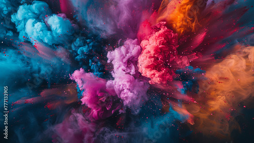 Vivid ultra 4k, 8k colorful background featuring a dynamic explosion of colors,