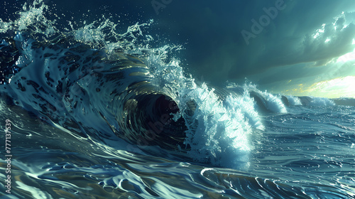big wave in sea