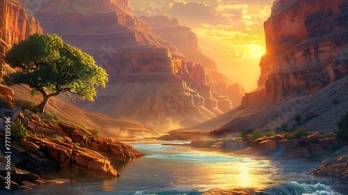 The Grand Canyon A Journey Through Time and Nature Generative AI