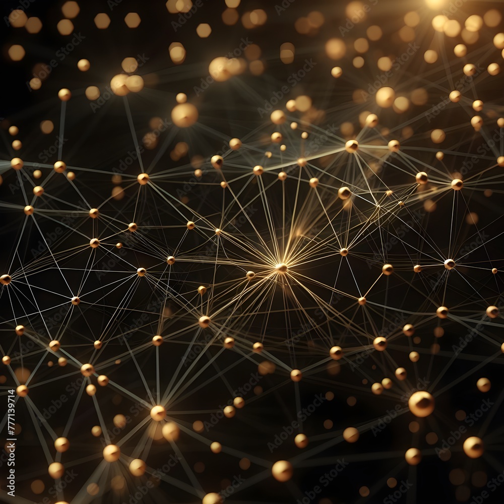 Obraz premium Abstract christmas background with stars. Generative ai