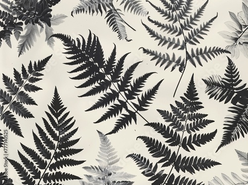 Monochrome Foliage A Study in Black and White Generative AI