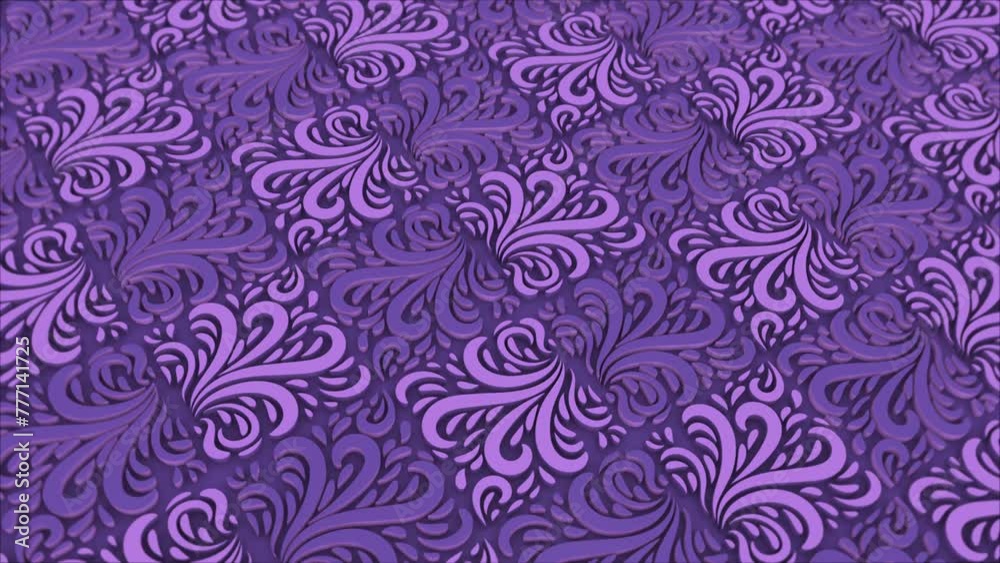 Purple Lace Ornament Background Loop Purple Lace Ornament Background Loop