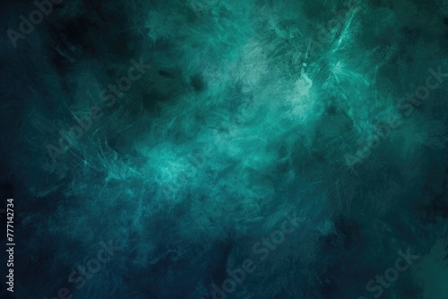 Abstract black blue green gradient background with space for design.