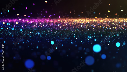 Abstract Clean Particles Background. Bokeh Particles. Circle Animation
 photo