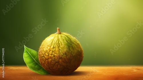 Sweet Monk Fruit Delight on solid background. photo