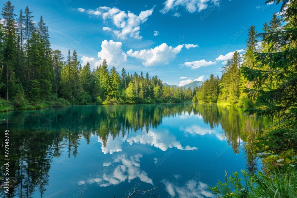 The Serene Forest Lake