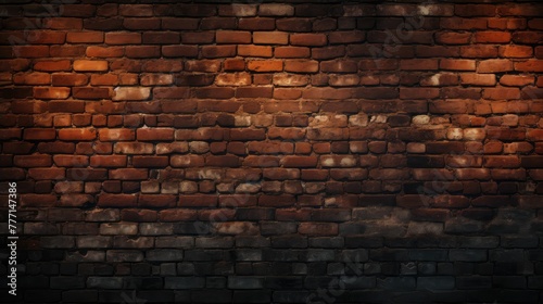 illuminated dark brick texture