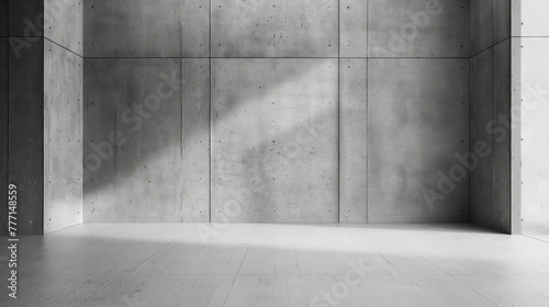 Modern smooth concrete interior space photo