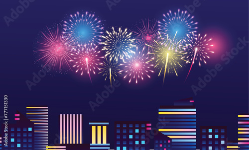 Fireworks on the night
