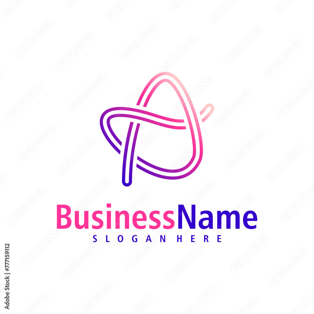 Letter A logo design vector. Creative Initial A logo concepts template Letter A logo design vector. Creative Initial A logo concepts template