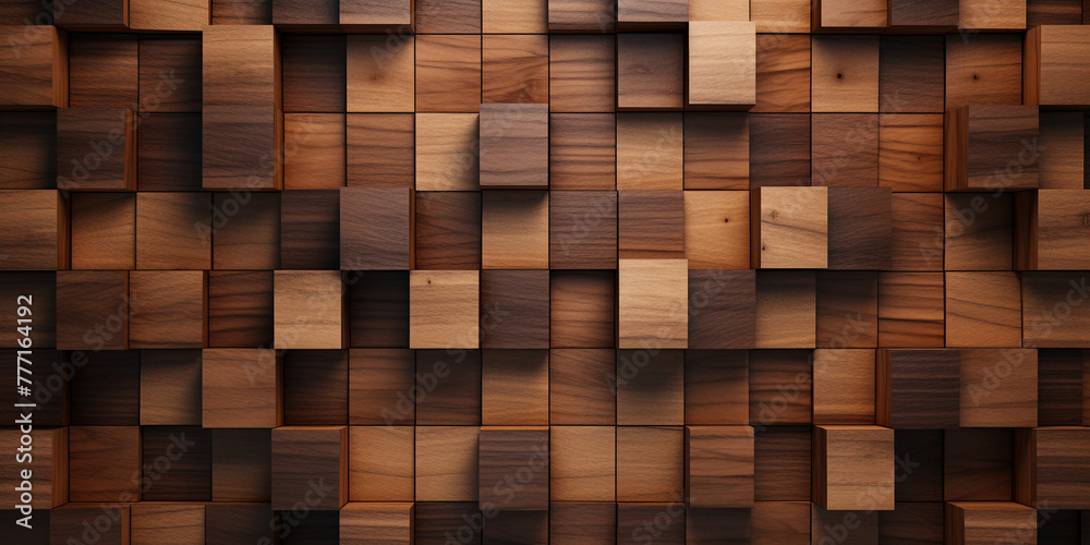 a wood tile background with a pattern of many squares, in the style of unreal engine сreated with Generative Ai a wood tile background with a pattern of many squares, in the style of unreal engine сreated with Generative Ai
