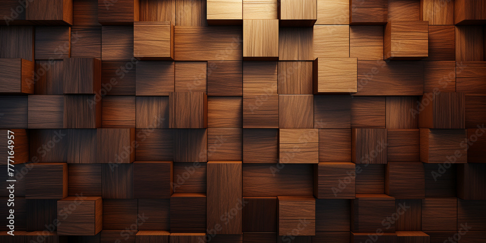 a wood tile background with a pattern of many squares, in the style of unreal engine сreated with Generative Ai a wood tile background with a pattern of many squares, in the style of unreal engine сreated with Generative Ai