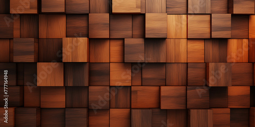 a wood tile background with a pattern of many squares, in the style of unreal engine сreated with Generative Ai