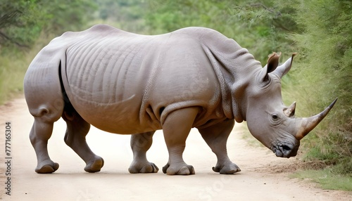 A-Rhinoceros-In-A-Safari-Trail-