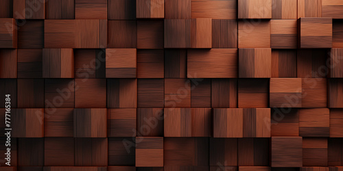 a wood tile background with a pattern of many squares, in the style of unreal engine сreated with Generative Ai