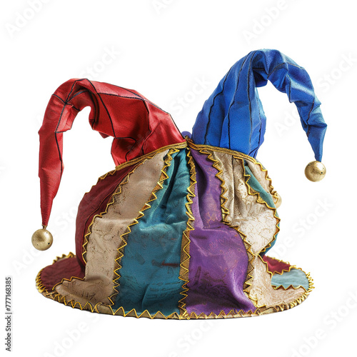 Obraz na płótnie A jester hat on white background,png