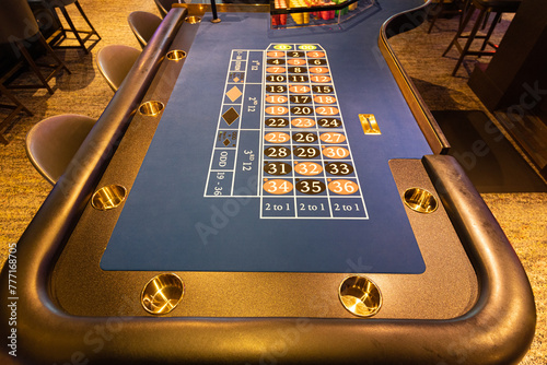 Casino gambling blackjack and slot machines waiting for gamblers and tourist to