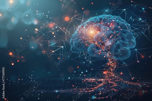 artificial intelligence robot, Machine learning, AI brain tree on big data network connection background, Science and artificial intelligence technology, innovation and futuristic,