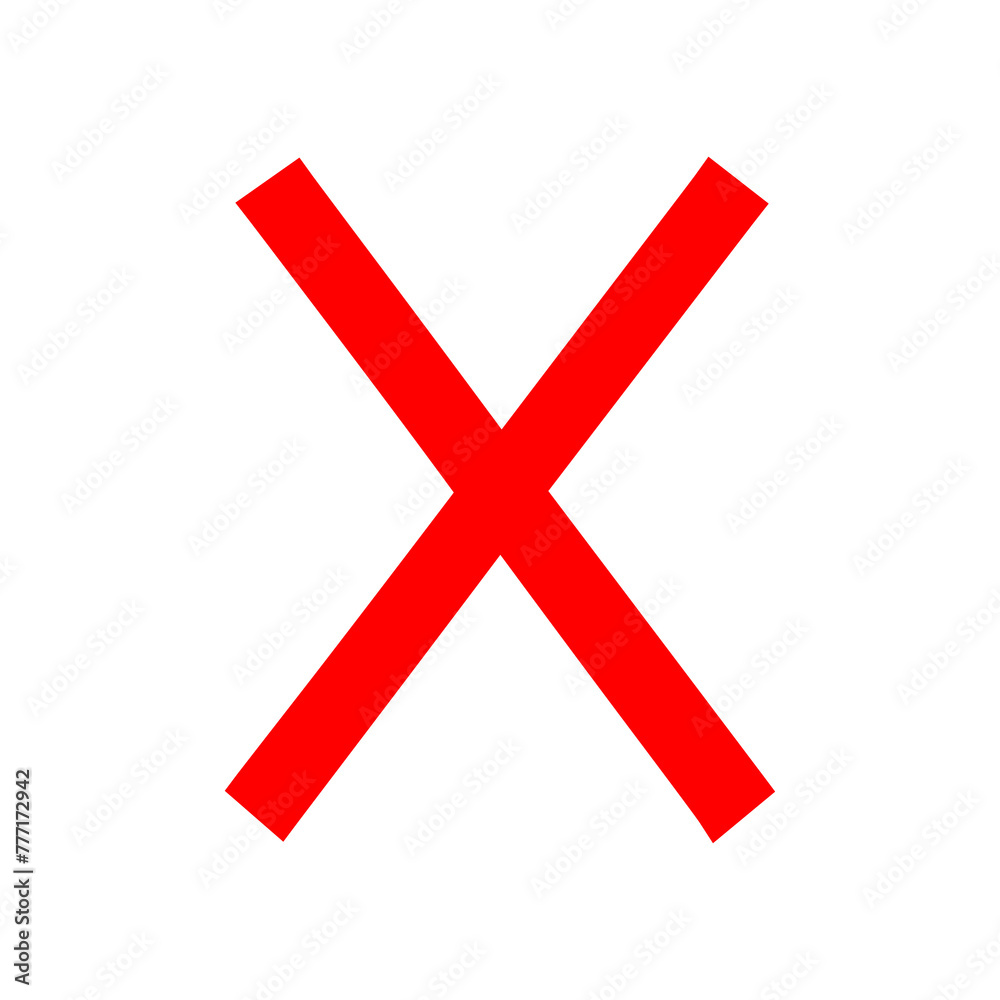 Red X cross icon. Red wrong mark X. Crossed out X mark Red X cross icon. Red wrong mark X. Crossed out X mark