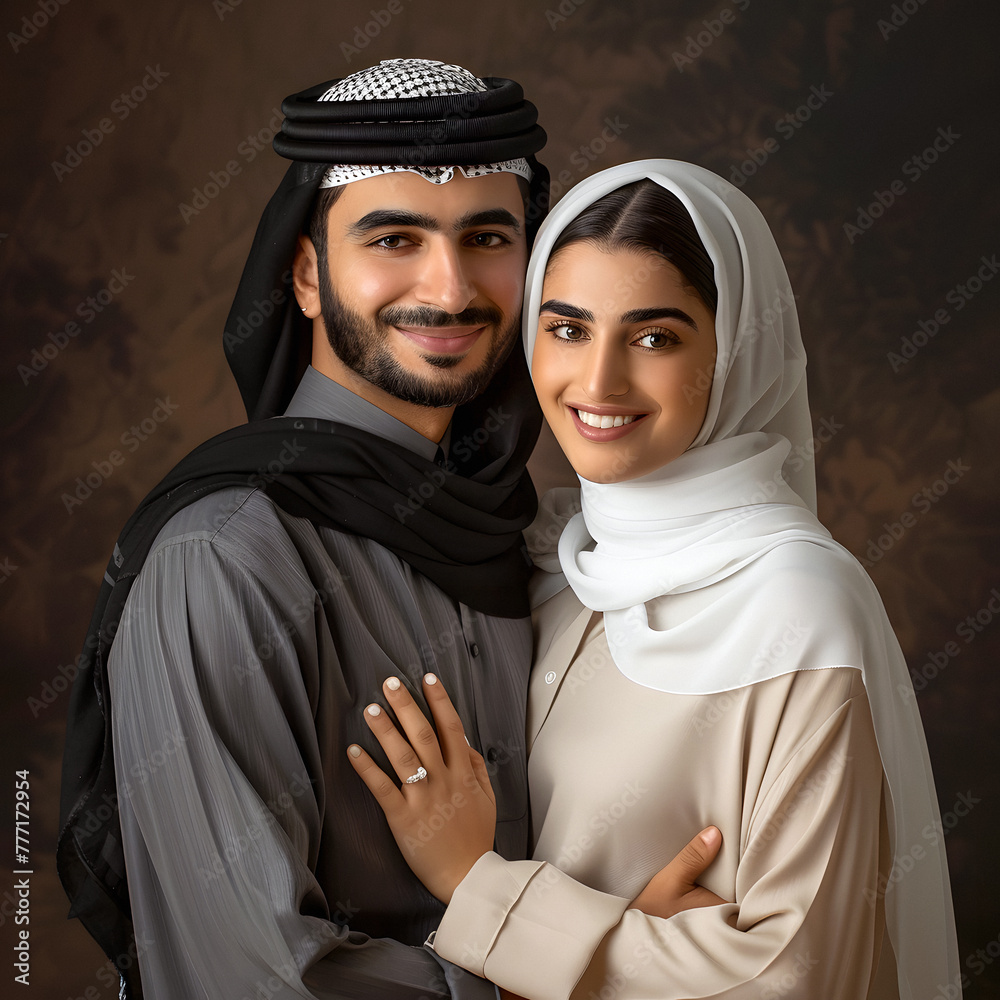 Studio shotof a islam, muslim couple.. Hug lovers. Studio shotof a islam, muslim couple.. Hug lovers.