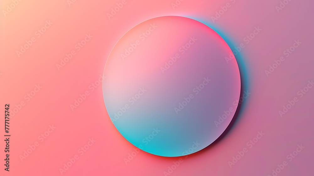 Modern and trendy abstract background with a circle in a color gradient