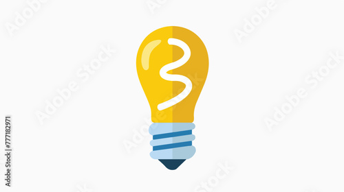 Energy saving lamp icon flat vector isolated on white