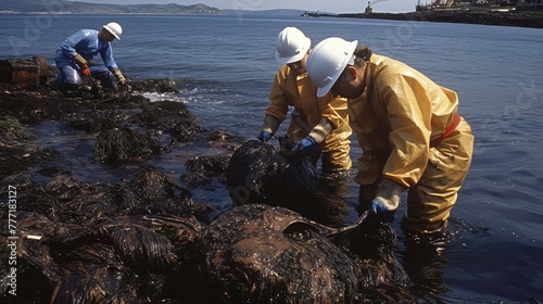 pollution ocean oil spill © vectorwin