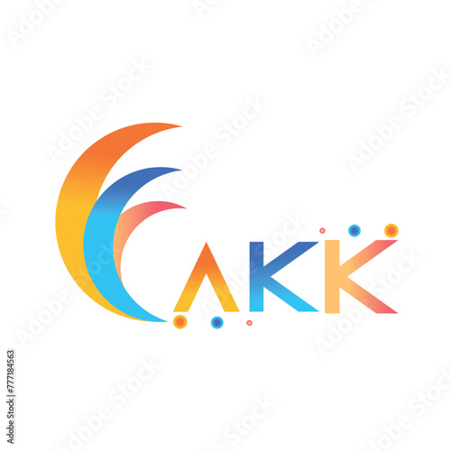 AKK letter technology Web logo design on white background. AKK uppercase monogram logo and typography for technology, business and real estate brand.
 photo