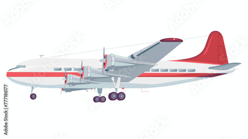 Big aircraft illustration vector on white background.