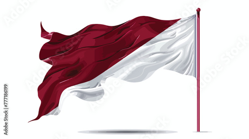 Flag of Qatar flat vector isolated on white background