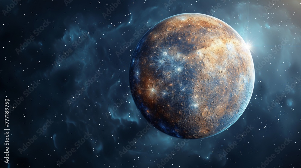Mercury, Outer space element concept, futuristic background
