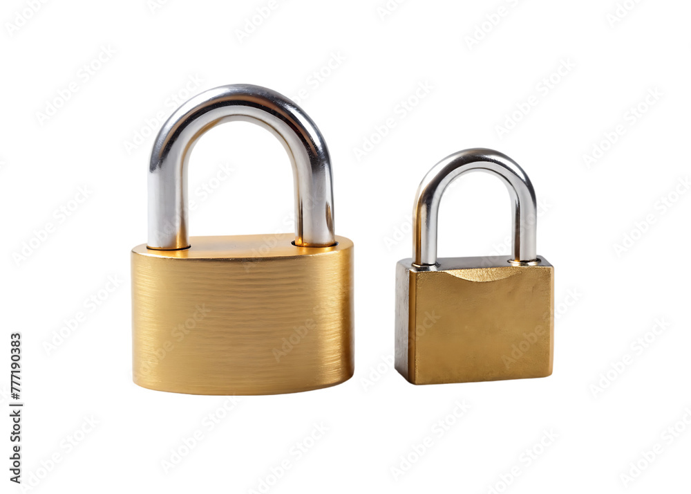 Lock isolated on transparent background Lock isolated on transparent background