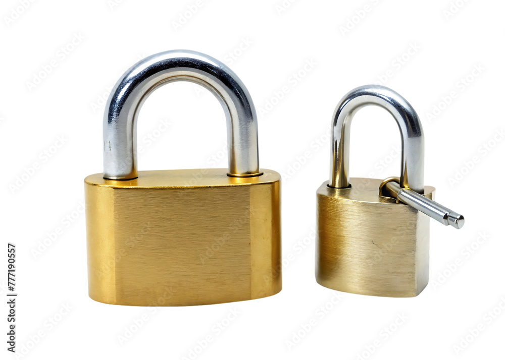 Lock isolated on transparent background Lock isolated on transparent background