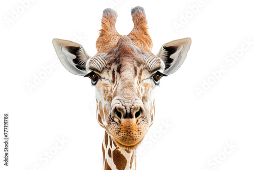 Graceful Giant Giraffe isolated on transparent background