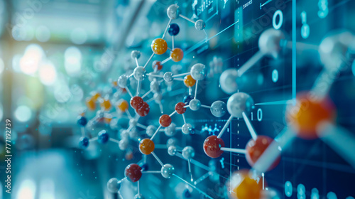 Exploring the micro world, an abstract view of molecular structures in medical or scientific research