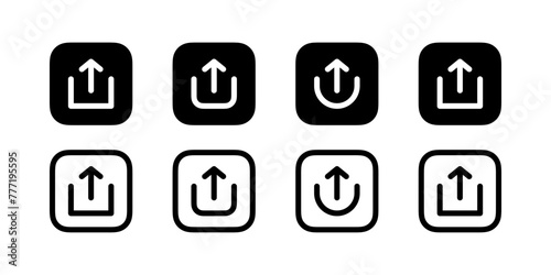 Share or send buttons. Vector icons