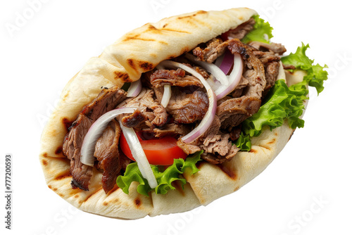 Culinary Delight Gyro isolated on transparent background