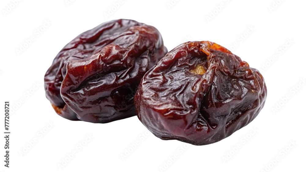 2 Dried plum isolated on transparent background 2 Dried plum isolated on transparent background