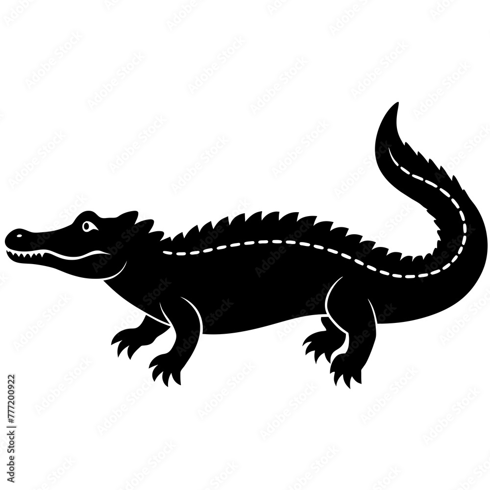 Simple crocodile Silhouette Vector logo Art, Icons, and Graphics vector illustration Simple crocodile Silhouette Vector logo Art, Icons, and Graphics vector illustration