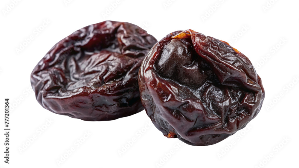 2 Dried plum isolated on transparent background 2 Dried plum isolated on transparent background