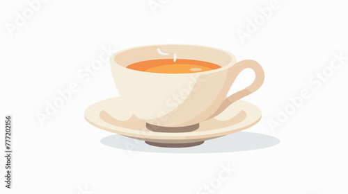 Tea Cup Vector Icon flat vector isolated on white background